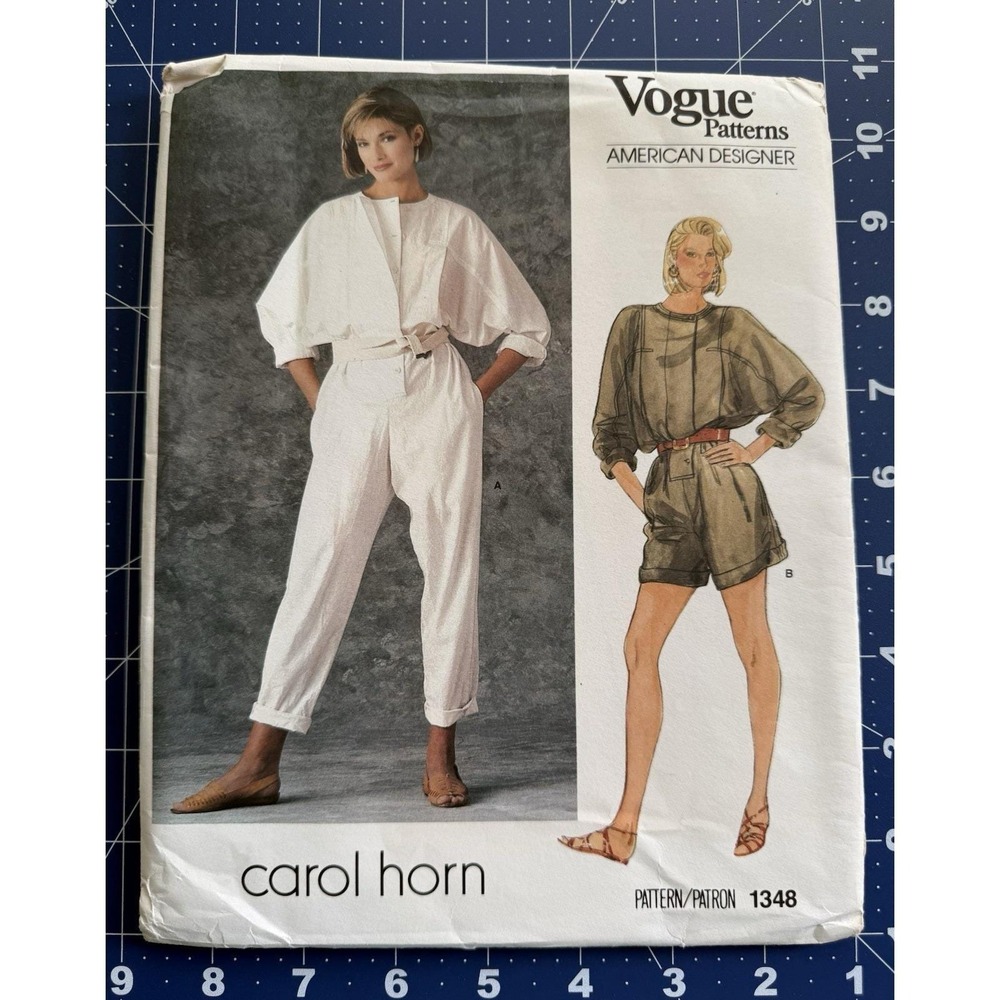 Vogue American Designer Carol Horn Pattern 1348 Misses' Loose-Fit Jumpsuit Sz 14